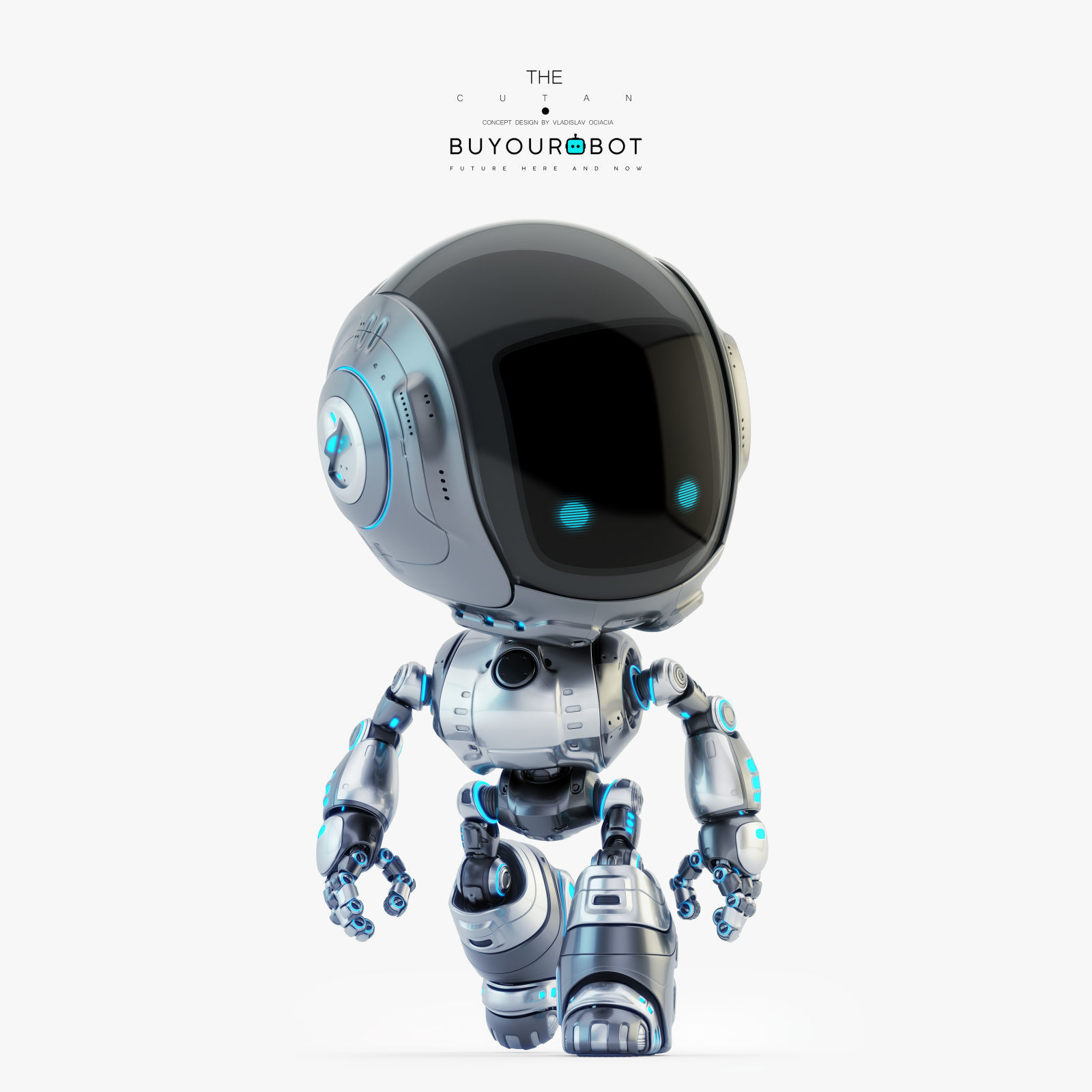 Fun bot I digital toy 3D model_4