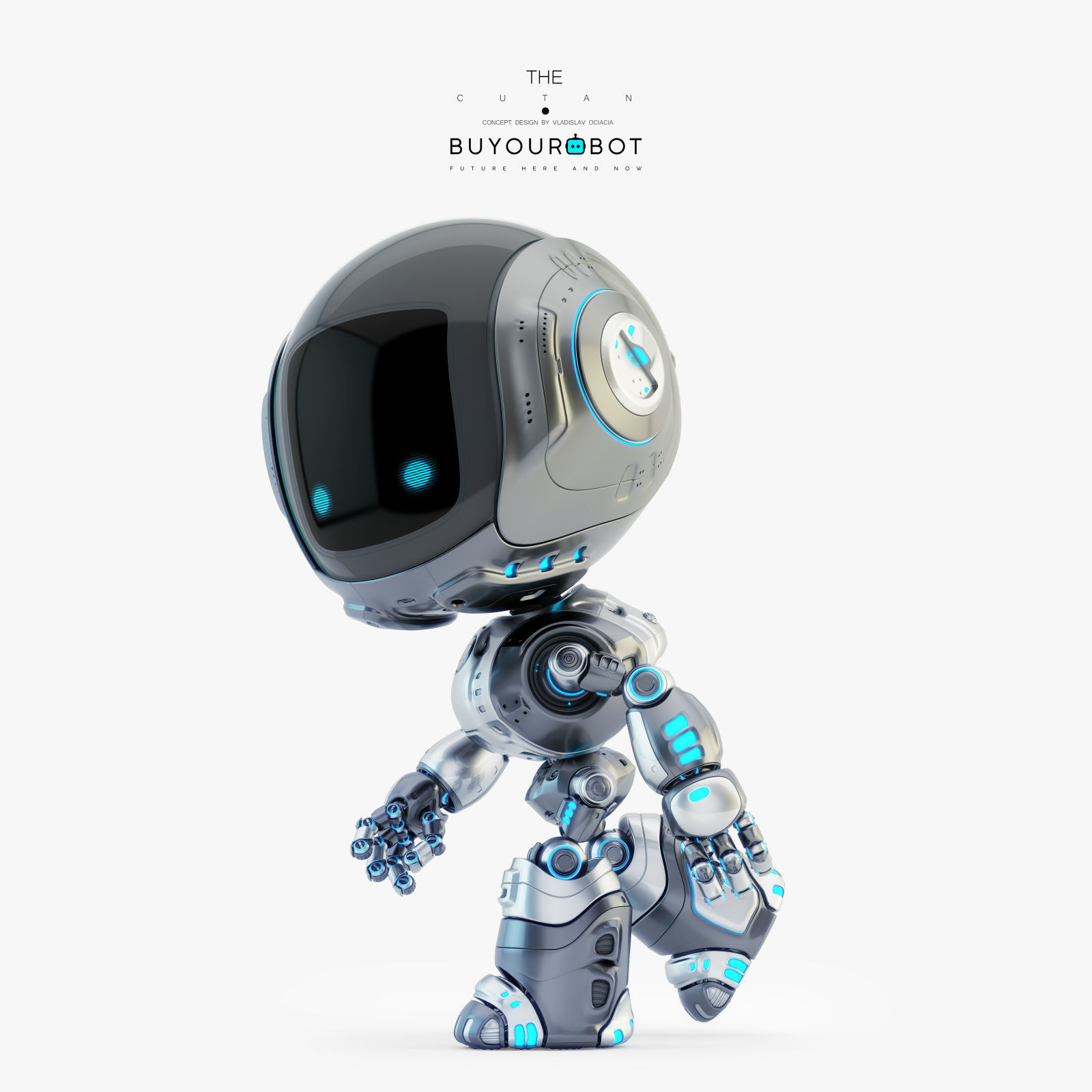 Fun bot I digital toy 3D model_3