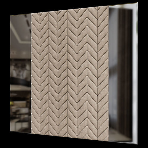 Headboard collection low poly 3d model herringbone pattern Low-poly 3D model