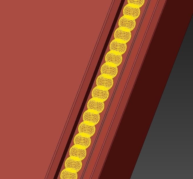 Prismatic triangular shape with triangle in middle 3D model_5
