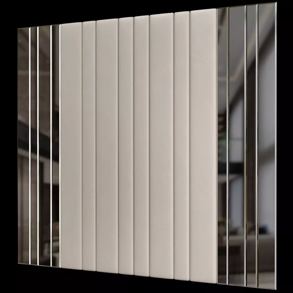 Headboard collection low poly 3d model metal wall panel Low-poly 3D model_0