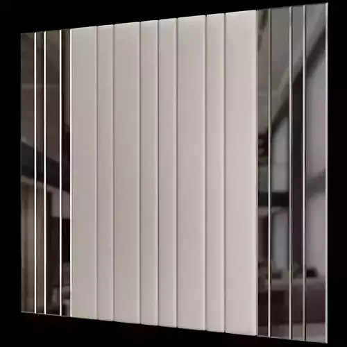 Headboard collection low poly 3d model metal wall panel