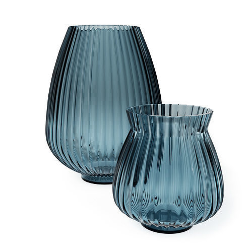 H and M - Blue Glass Vase Free 3D model