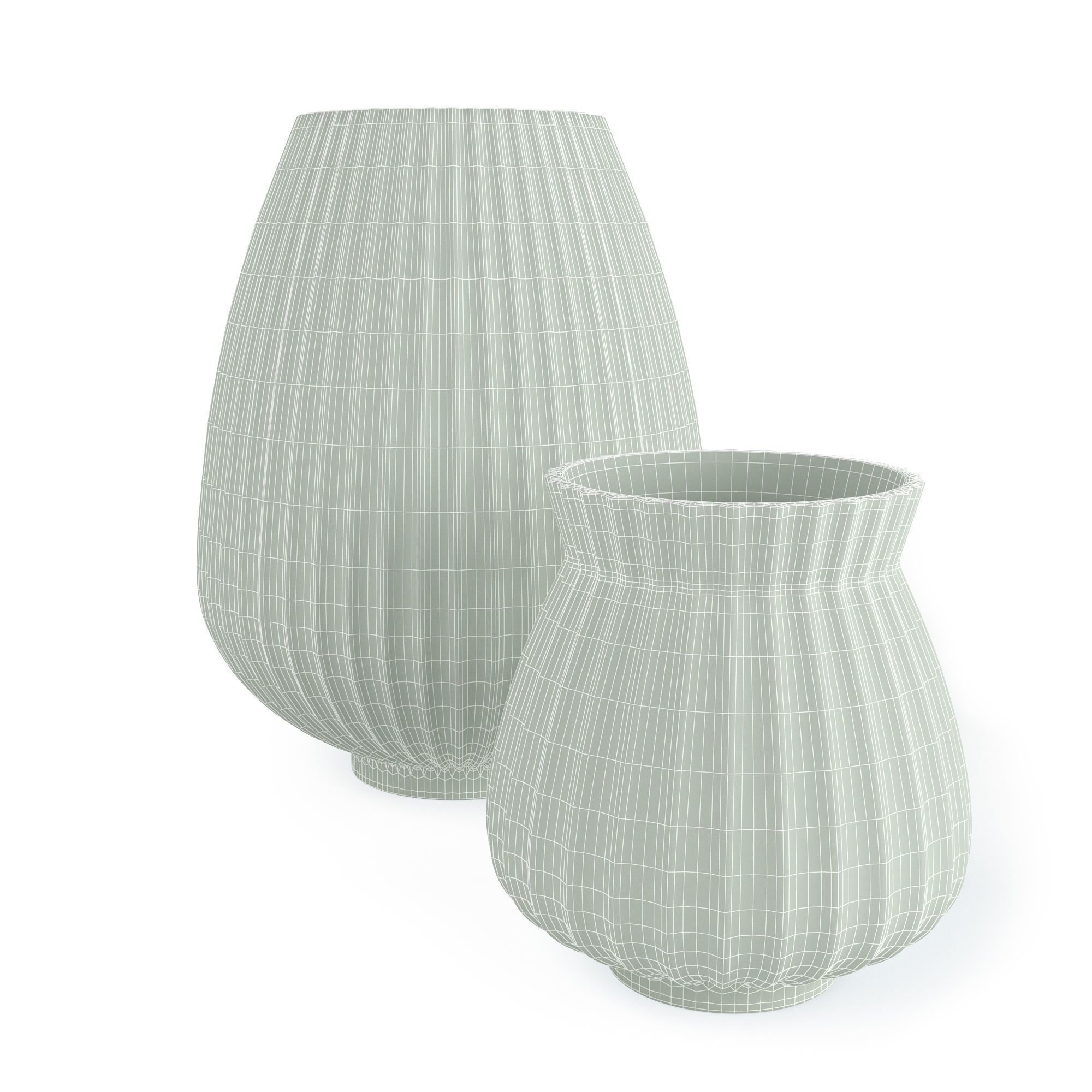 H and M - Blue Glass Vase Free 3D model_2