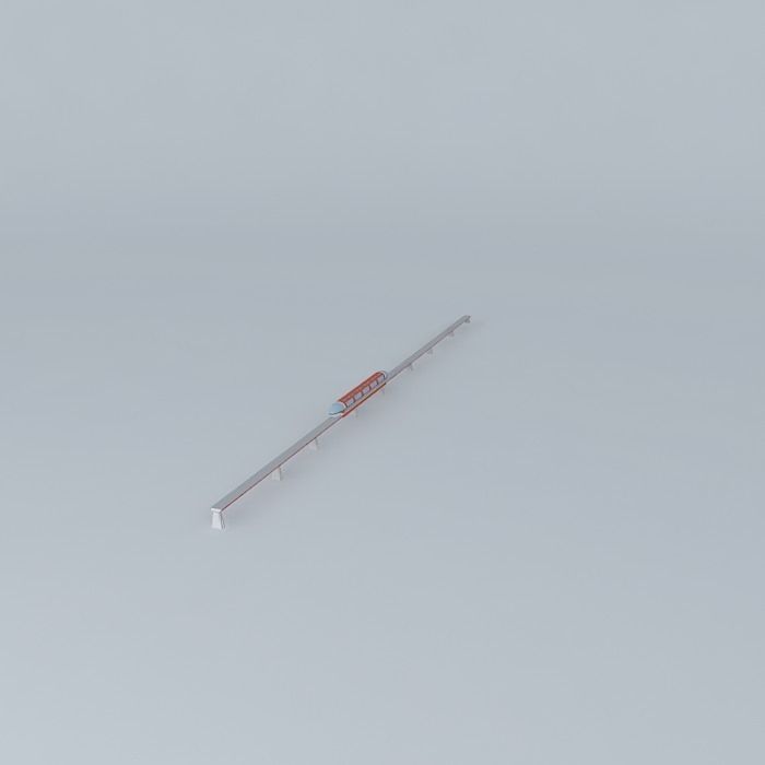 Disney World Mark VII Monorail Free 3D model_1