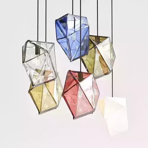 CRYSTAL chandelier with balls hanging from it