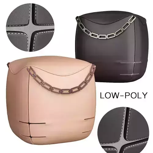 Puff by Fendi Casa low poly 3d model