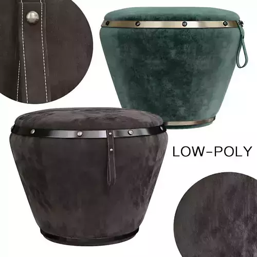 Modern Puff low poly 3d model