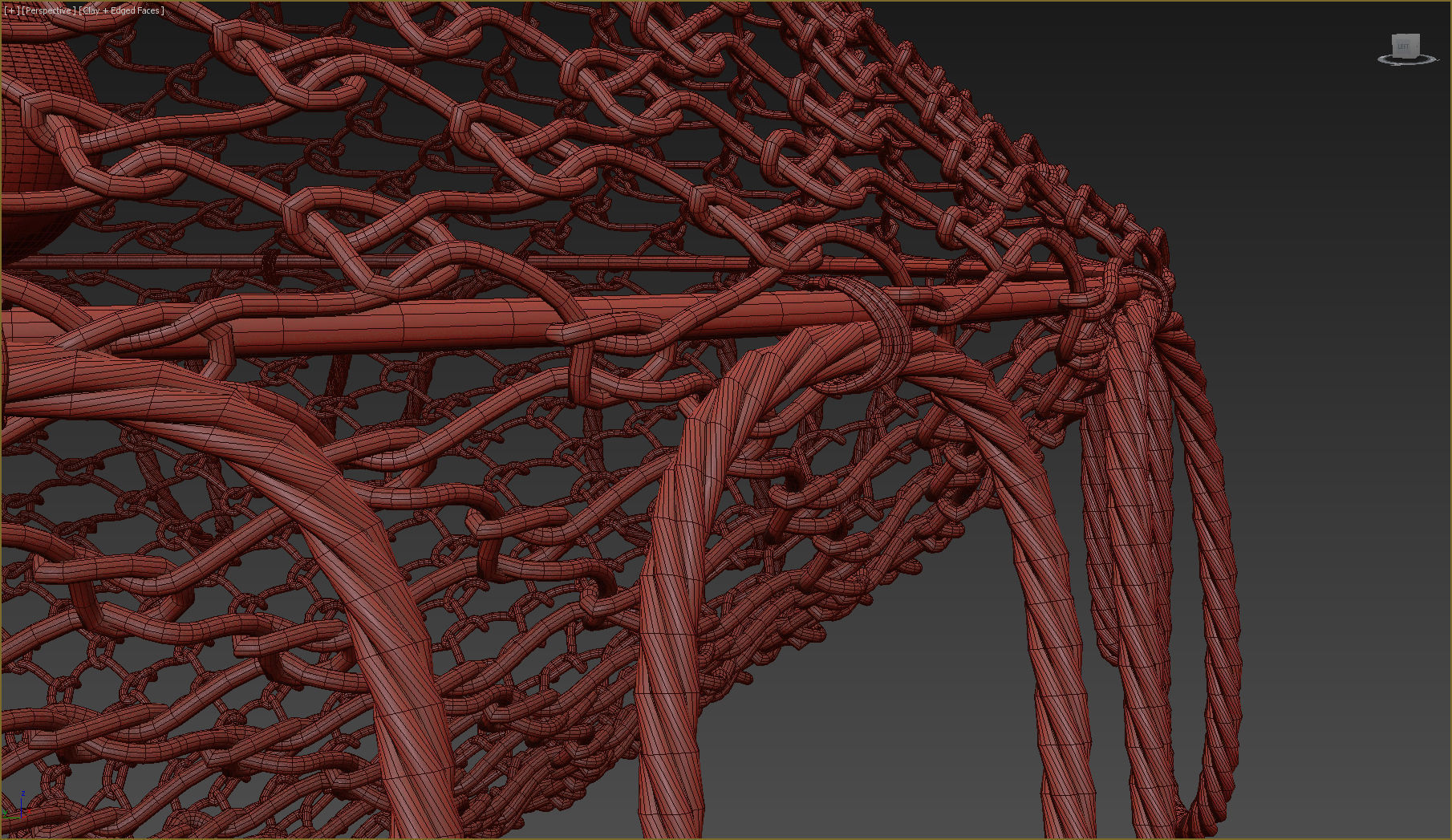 NATURAL JUTE HANGING CHANDELIER 3D model_5