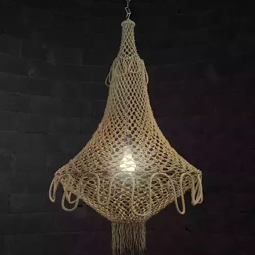 NATURAL JUTE HANGING CHANDELIER