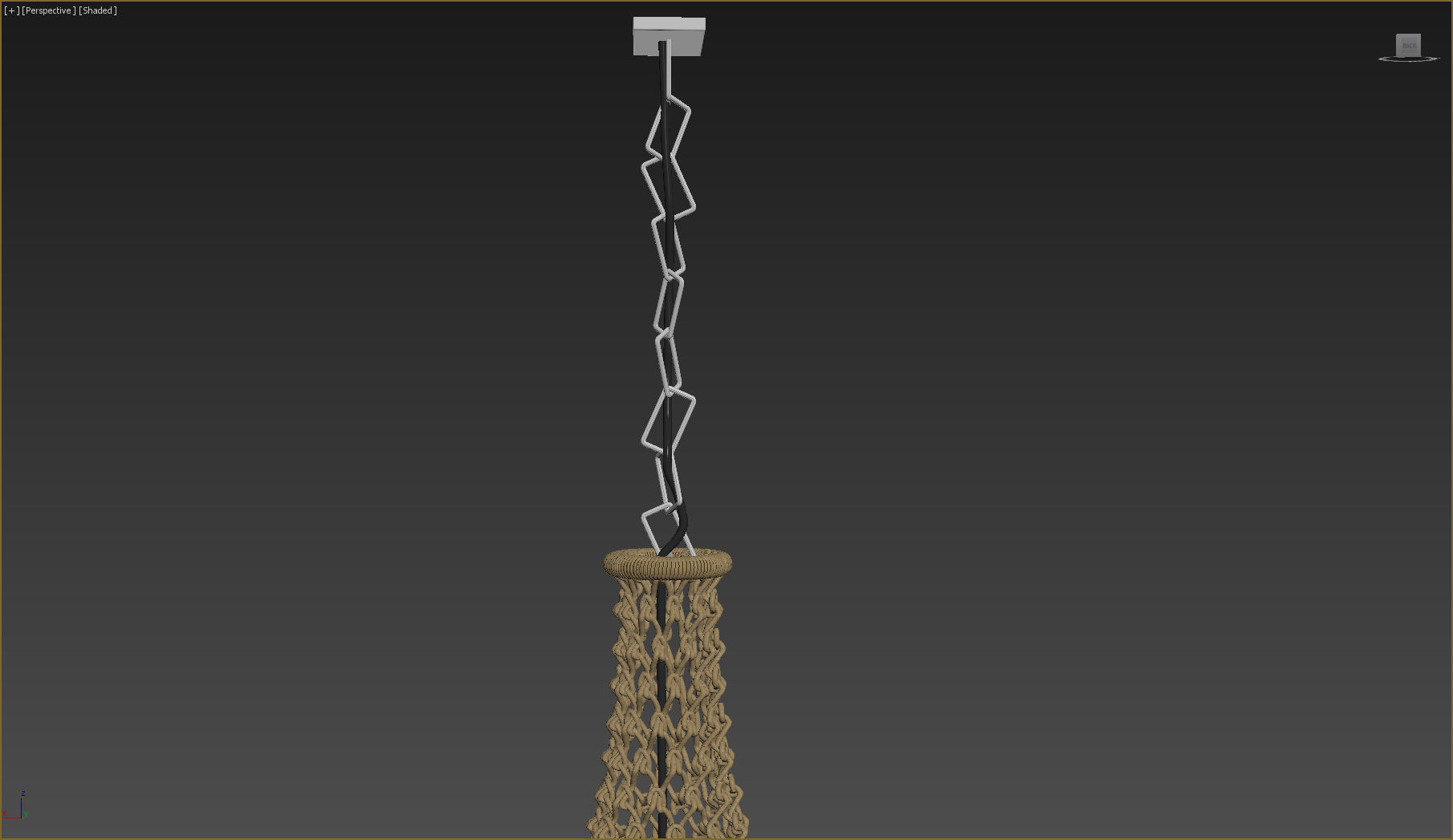 NATURAL JUTE HANGING CHANDELIER 3D model_3