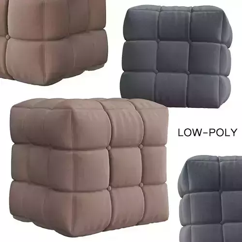 Chesterfield Puff low poly 3d model