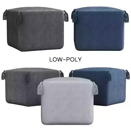Mohave Outdoor Pouf low poly 3d model