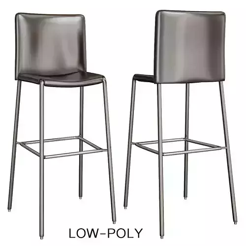 Bar stool VIOLASG 80 low poly 3d model Low-poly 3D model