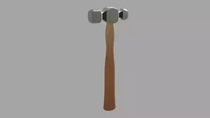 Hammer with wooden handle