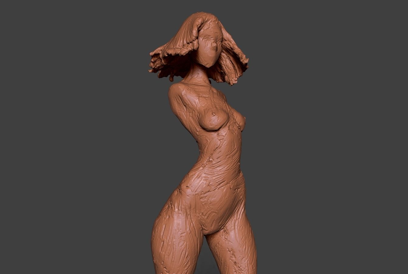 Clay Girl 2 3D print model_13