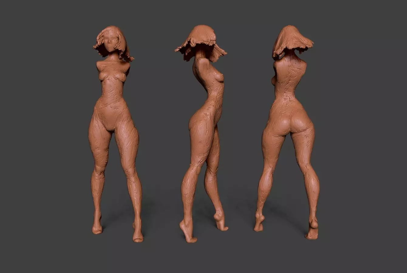 Clay Girl 2 3D print model_0