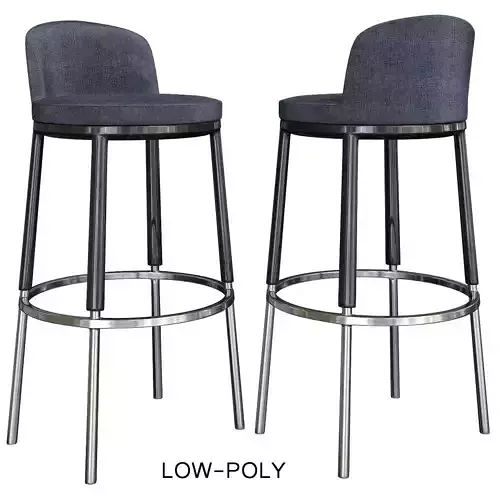 B b Italia Caratos Barstool low poly 3d model