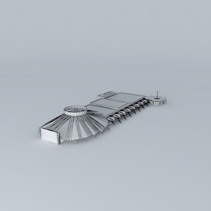 Expo Center Pecs Free 3D model_3