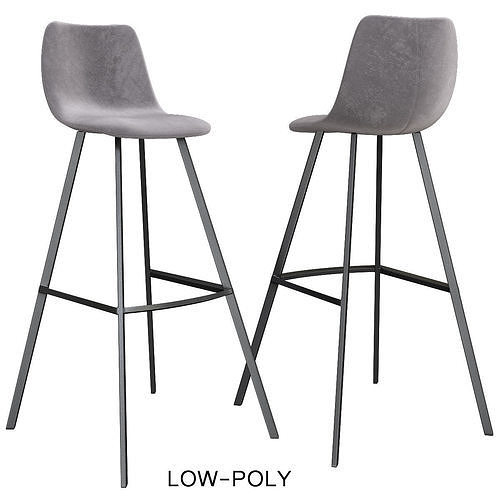 Bar stool NILSON low poly 3d model Low-poly 3D model