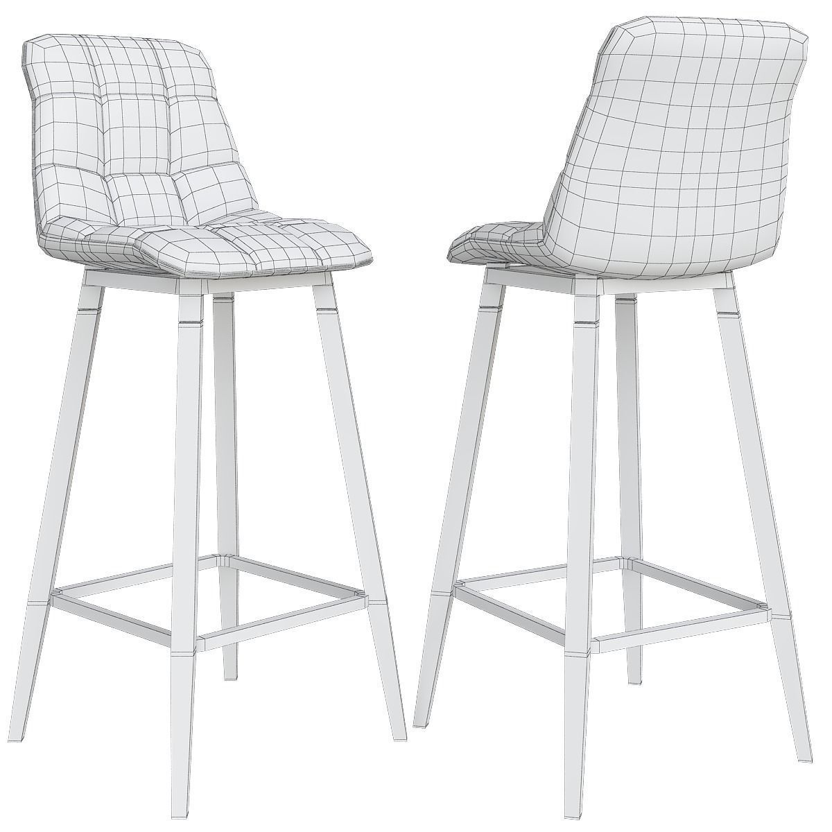 Bar stool Signal SPICE low poly 3d model Low-poly 3D model_1