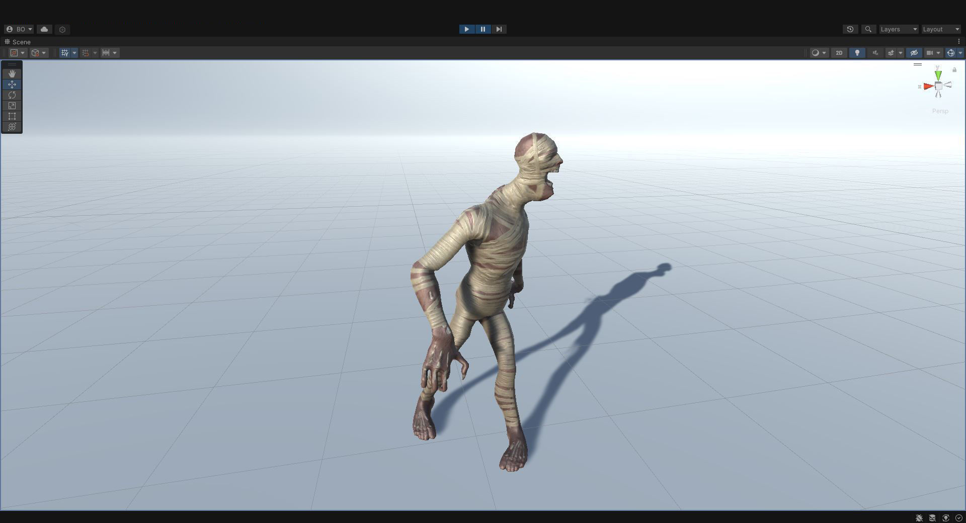 Mummy - Rigged - Animated - Game Ready Low-poly 3D model_5