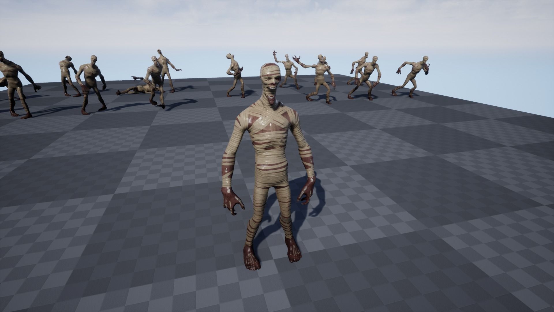 Mummy - Rigged - Animated - Game Ready Low-poly 3D model_3