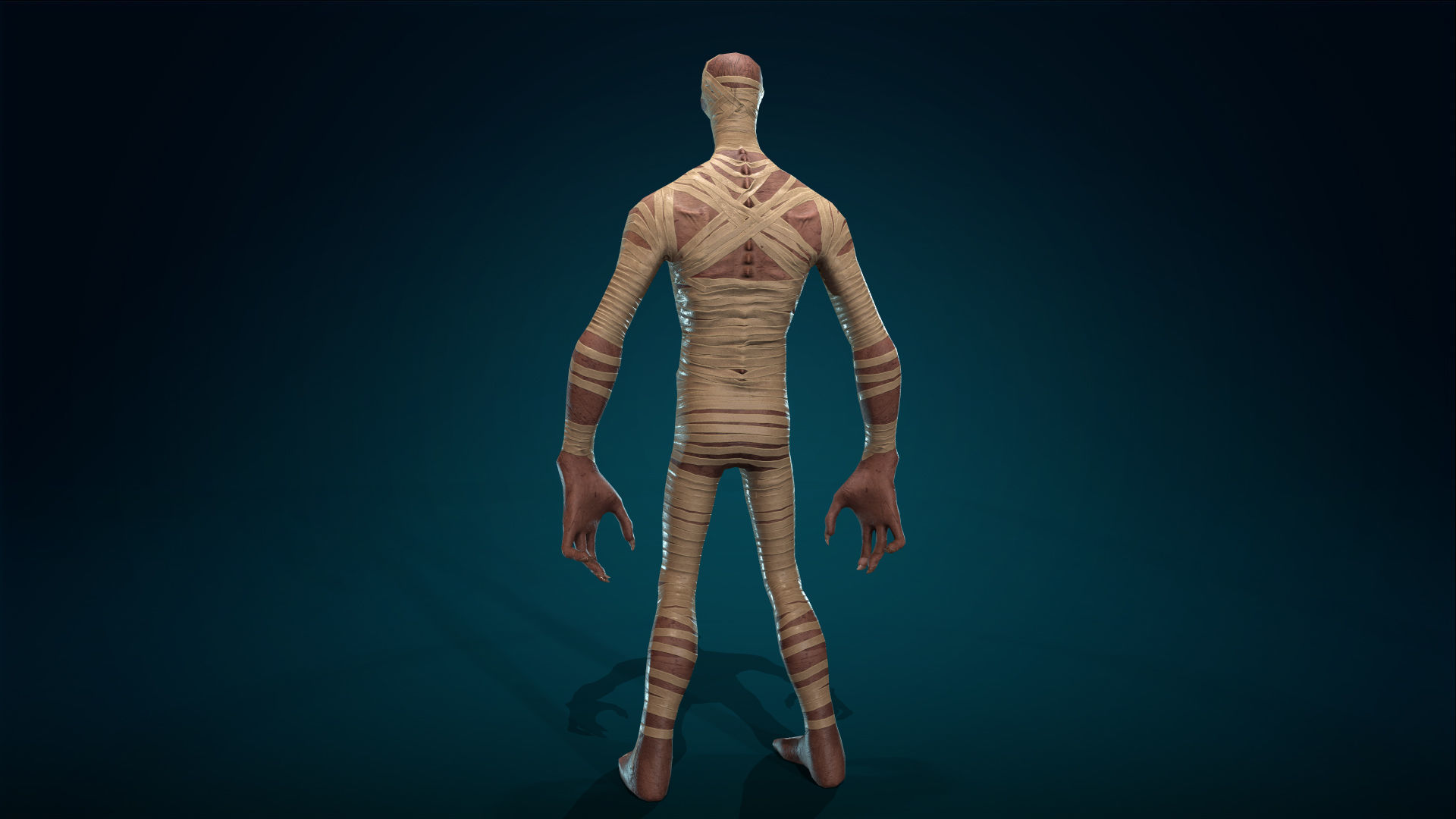 Mummy - Rigged - Animated - Game Ready Low-poly 3D model_29