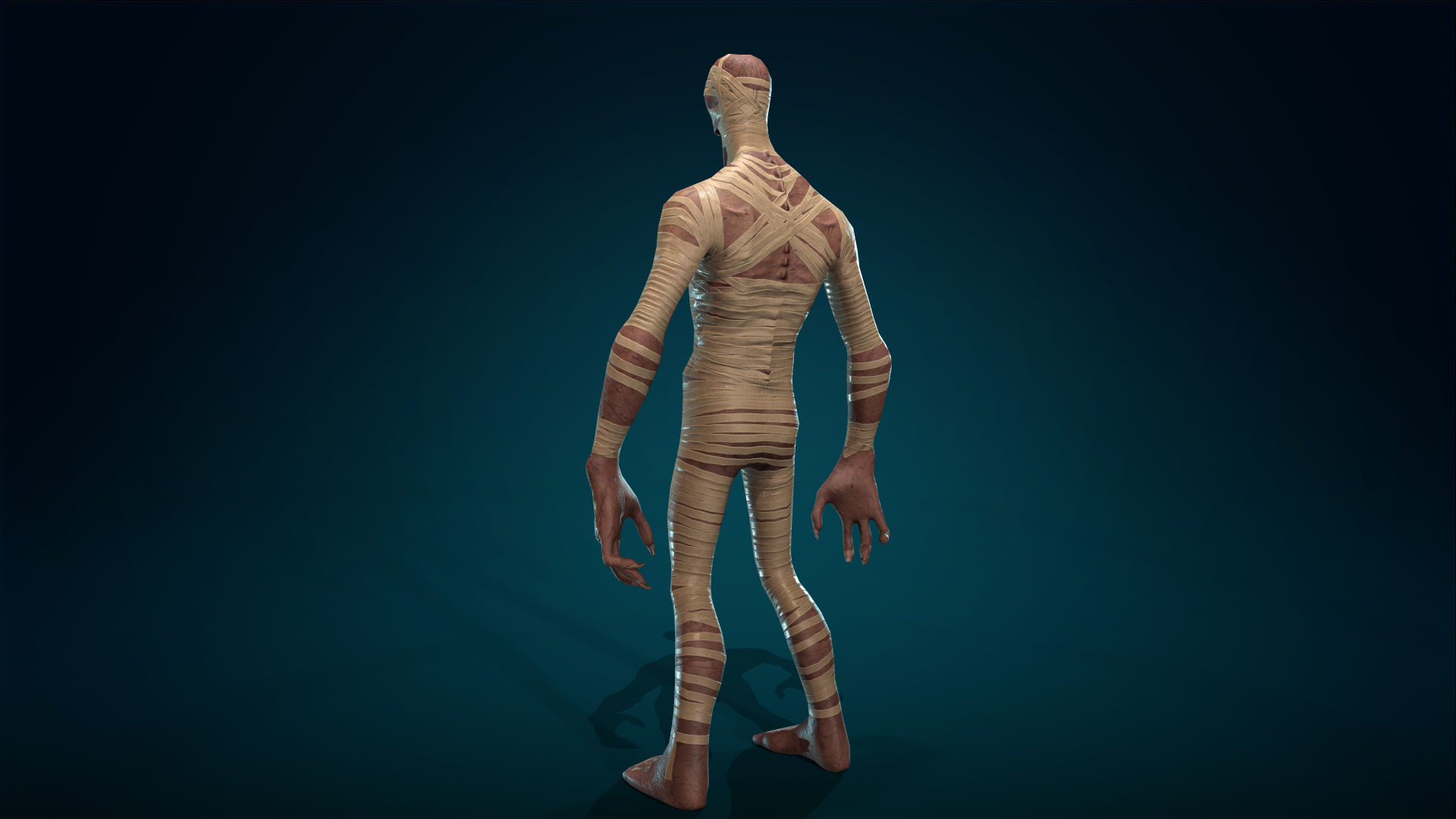 Mummy - Rigged - Animated - Game Ready Low-poly 3D model_31