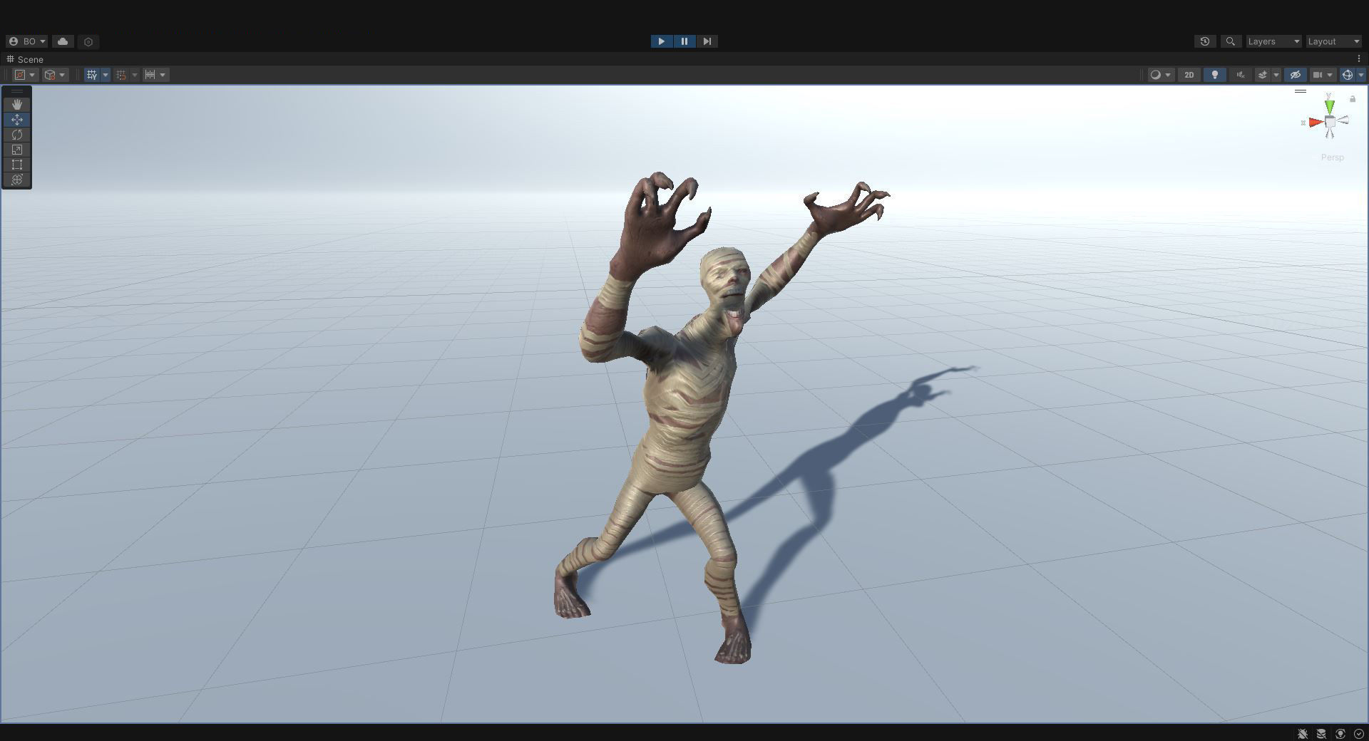 Mummy - Rigged - Animated - Game Ready Low-poly 3D model_7