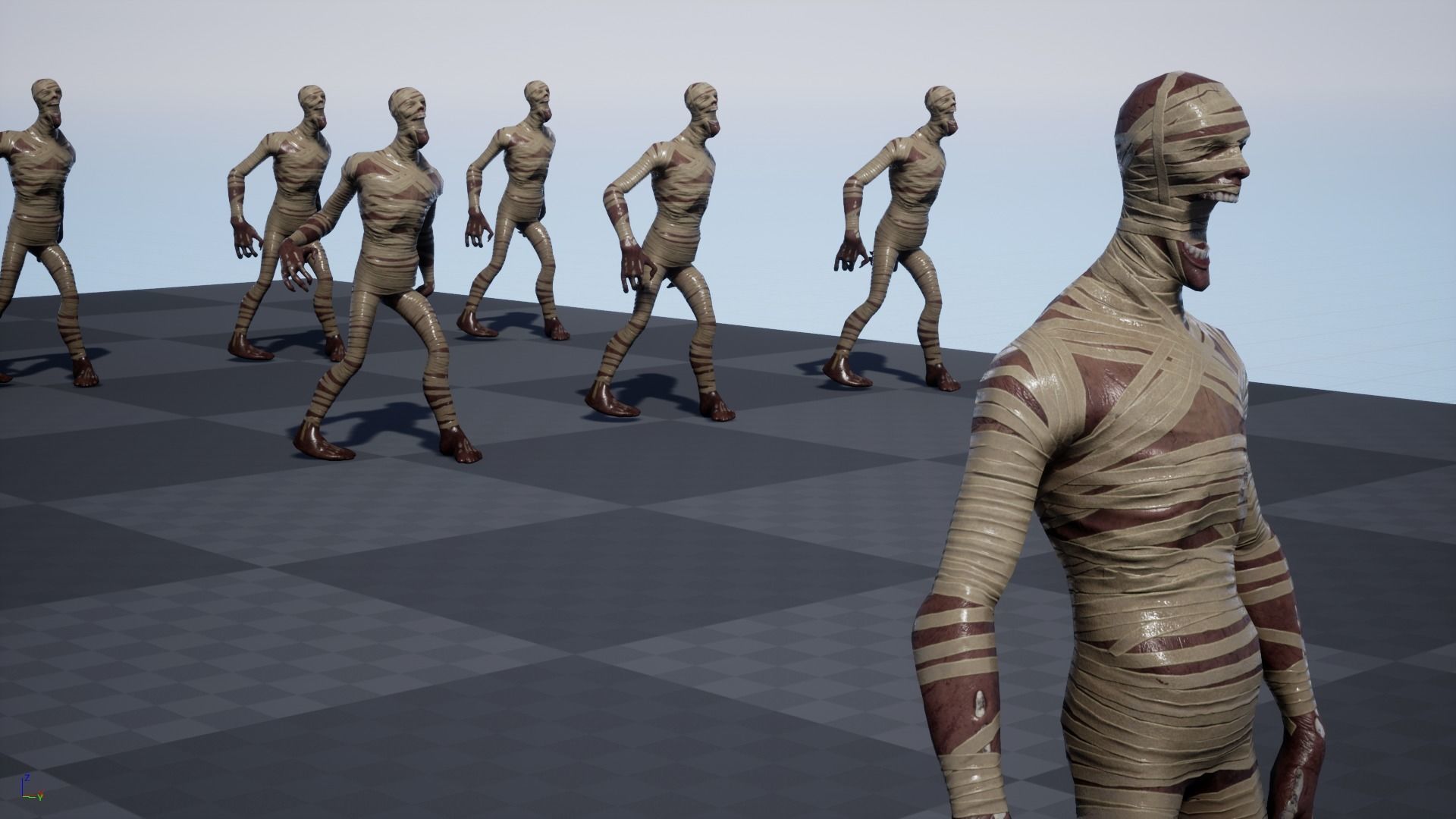 Mummy - Rigged - Animated - Game Ready Low-poly 3D model_2