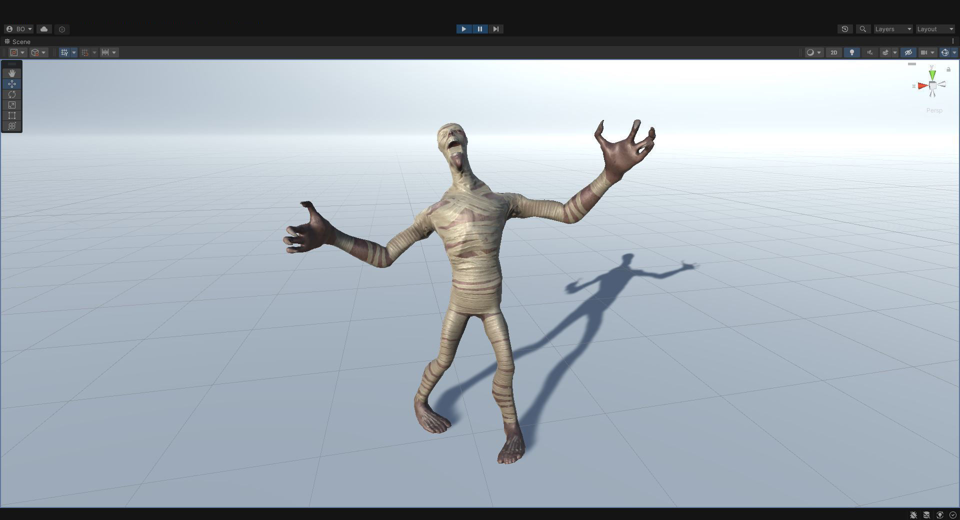 Mummy - Rigged - Animated - Game Ready Low-poly 3D model_9