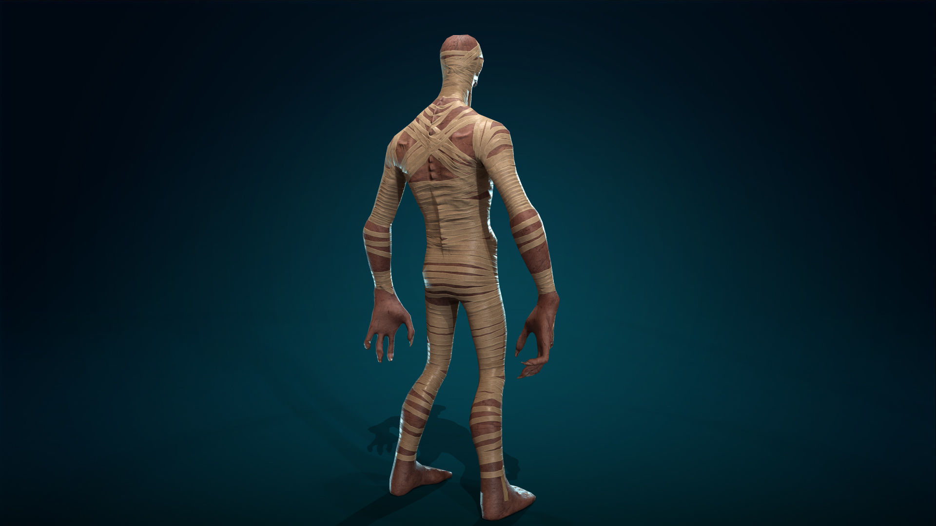 Mummy - Rigged - Animated - Game Ready Low-poly 3D model_25