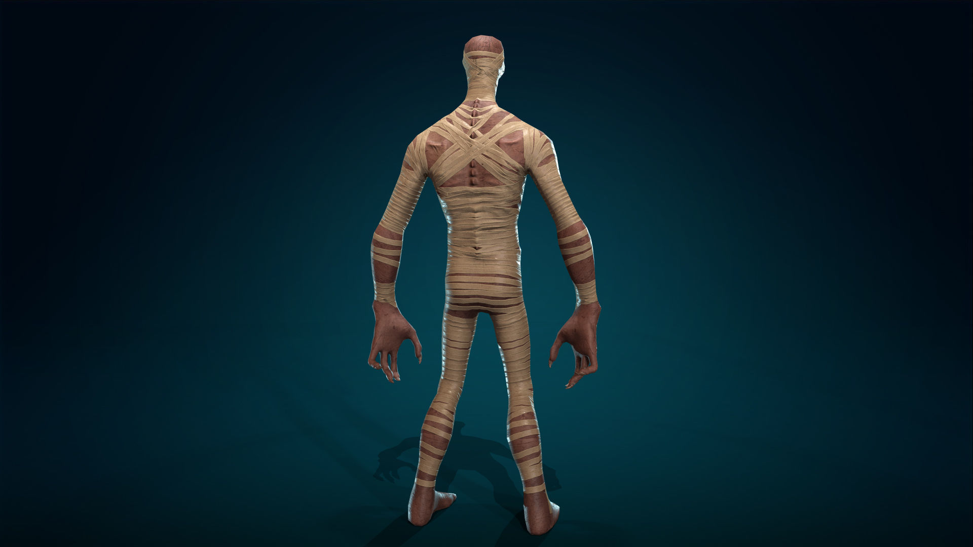 Mummy - Rigged - Animated - Game Ready Low-poly 3D model_27