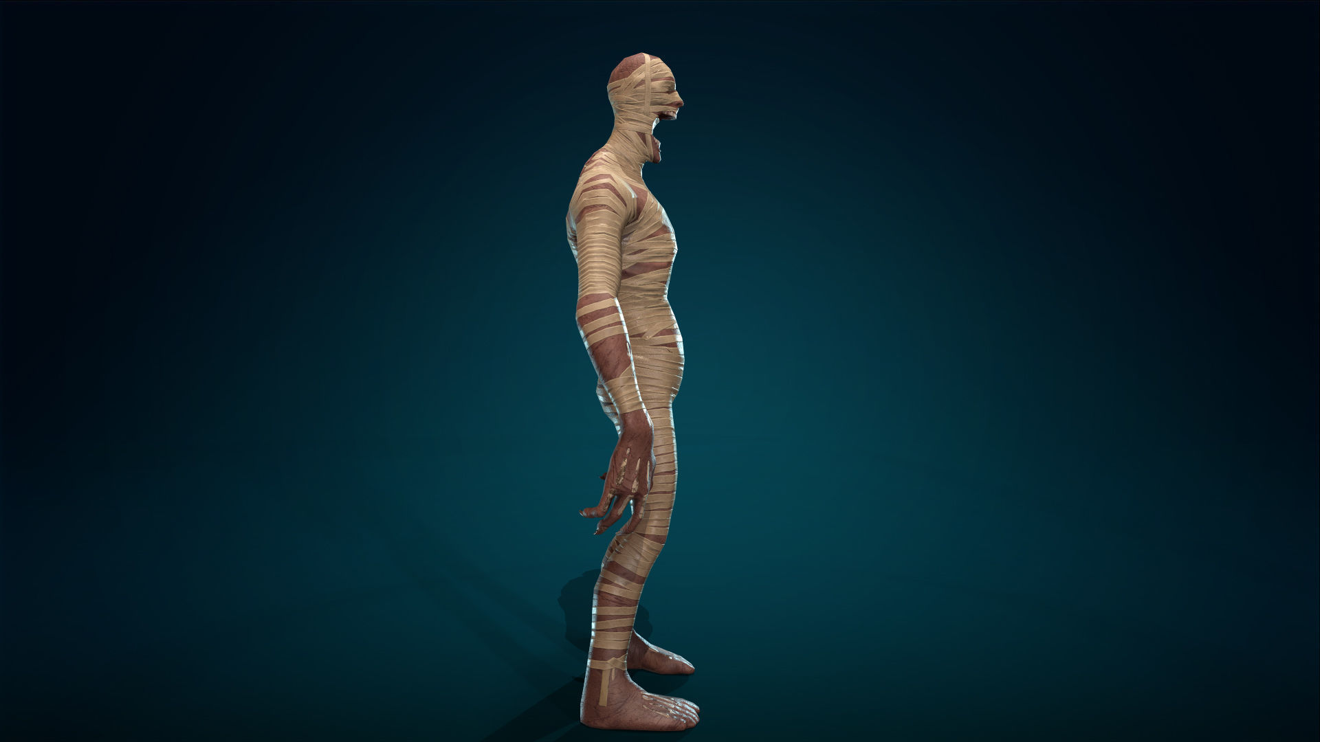 Mummy - Rigged - Animated - Game Ready Low-poly 3D model_20