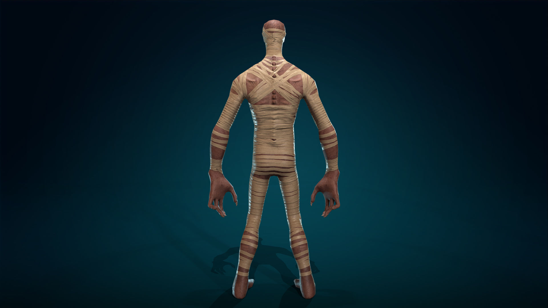 Mummy - Rigged - Animated - Game Ready Low-poly 3D model_28