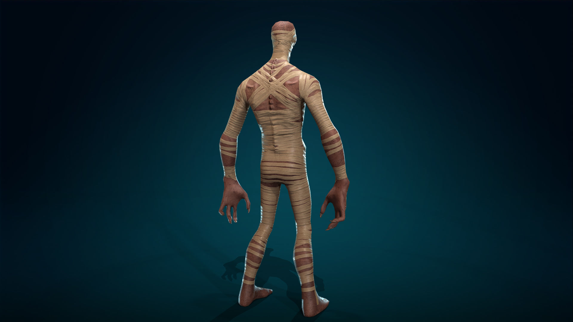 Mummy - Rigged - Animated - Game Ready Low-poly 3D model_26