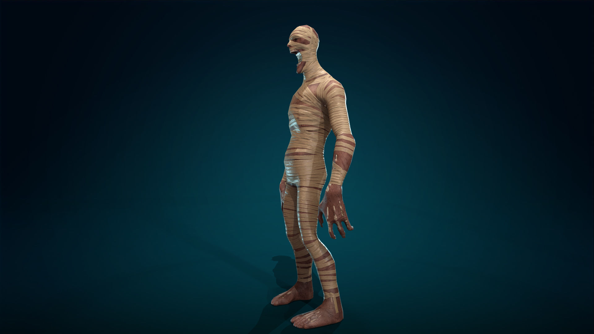 Mummy - Rigged - Animated - Game Ready Low-poly 3D model_38