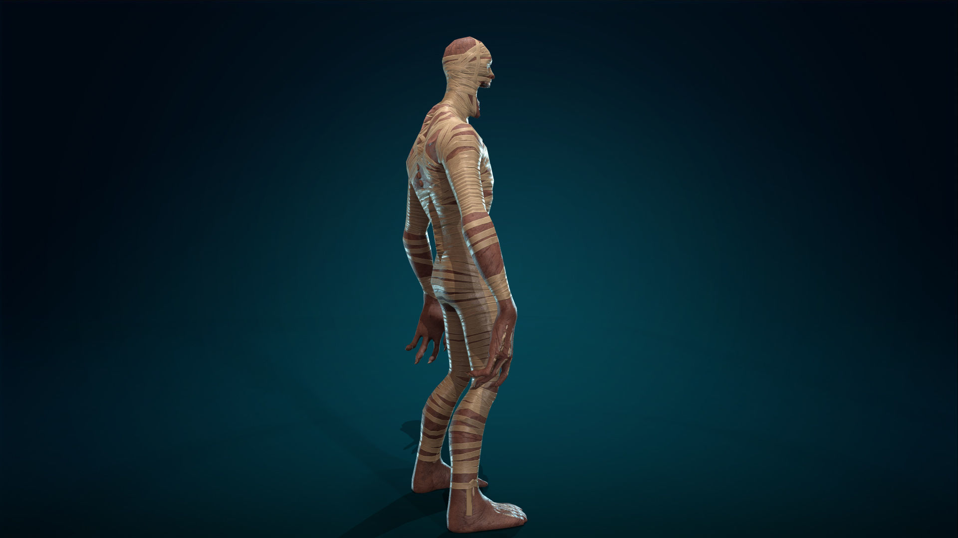 Mummy - Rigged - Animated - Game Ready Low-poly 3D model_22
