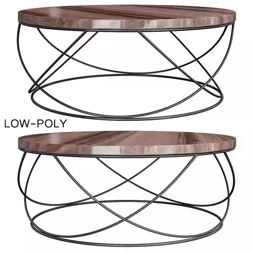 VIG Modrest Strang Modern Round Coffee Table low poly 3d model