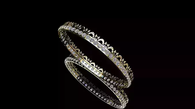 Bangle diamond eternity ring in gold
