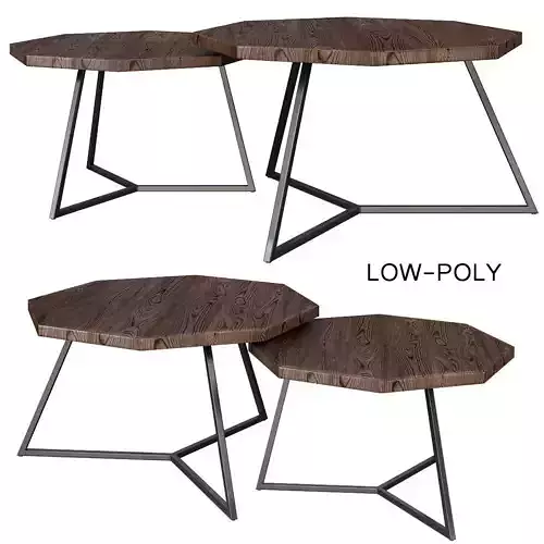 Salontafel Octagon low poly 3d model