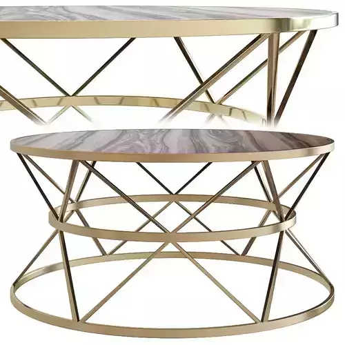 Kirklin Round Coffee Table low poly 3d model