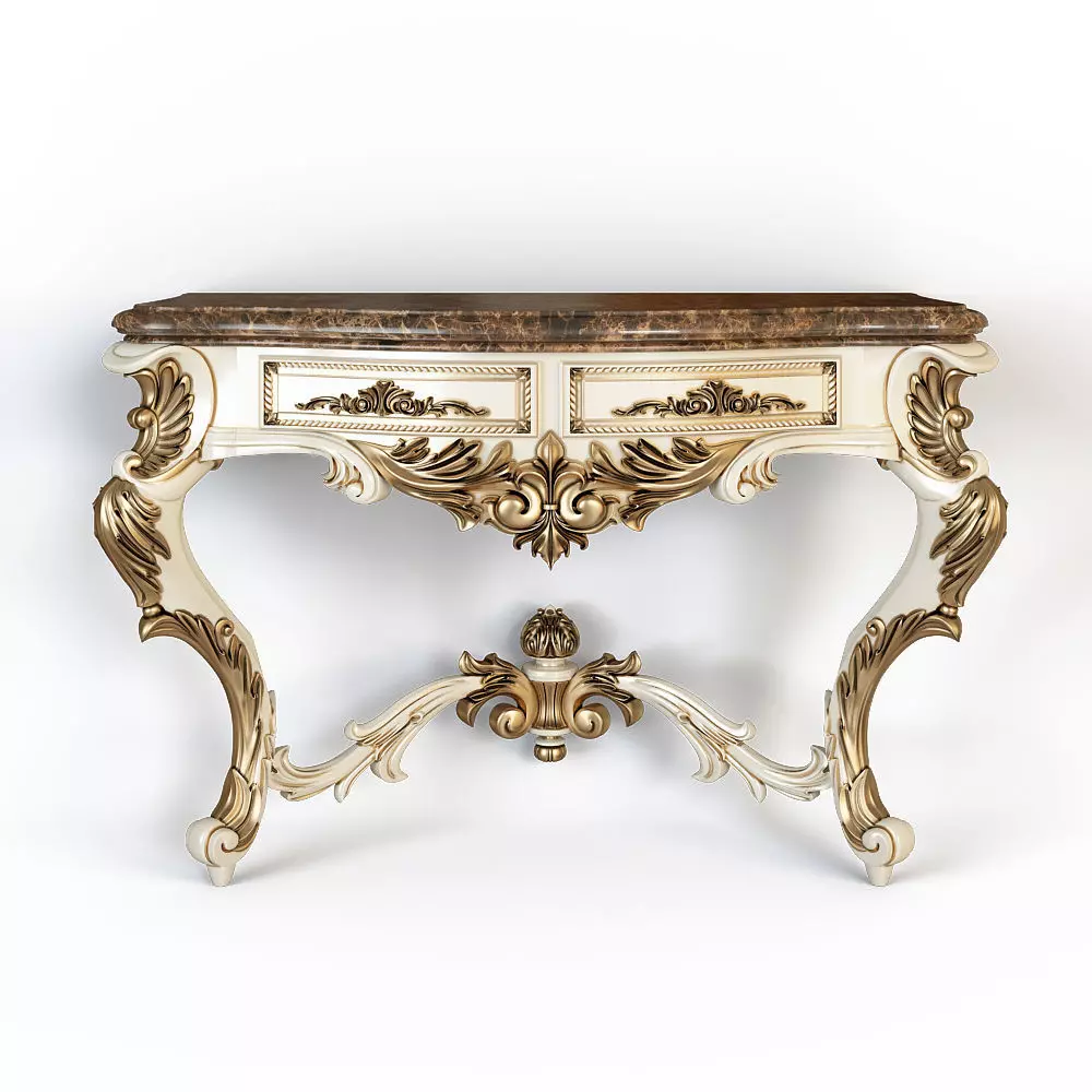 Classical Console table for CNC 3D model_0