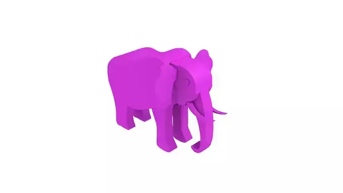 elephant lowpoly