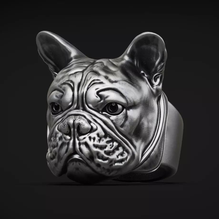 French Bulldog Ring 3d model for 3d printing 3D print model
