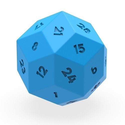 30 Facet Dice 3D print model
