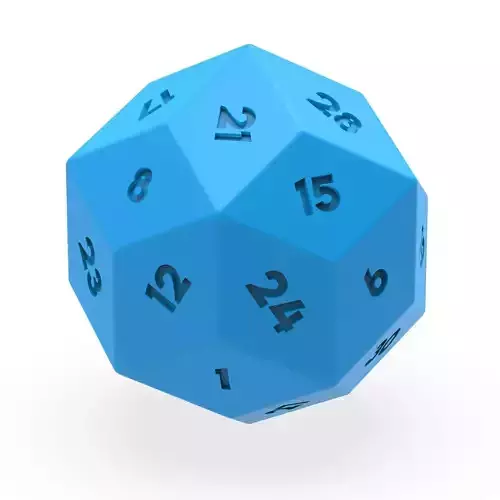30 Facet Dice 3D print model