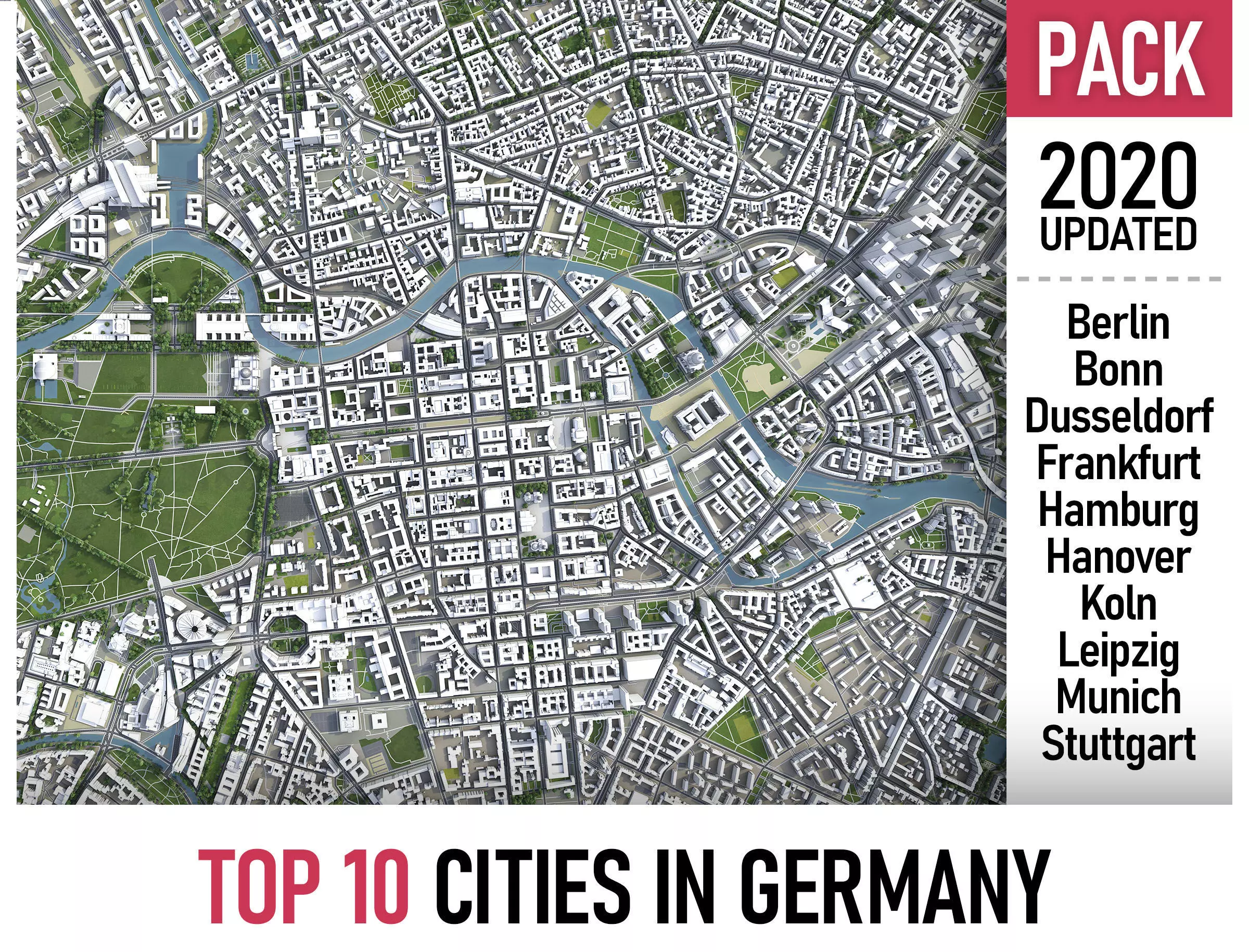 Top 10 Cities in Germany 3D Model Collection_0