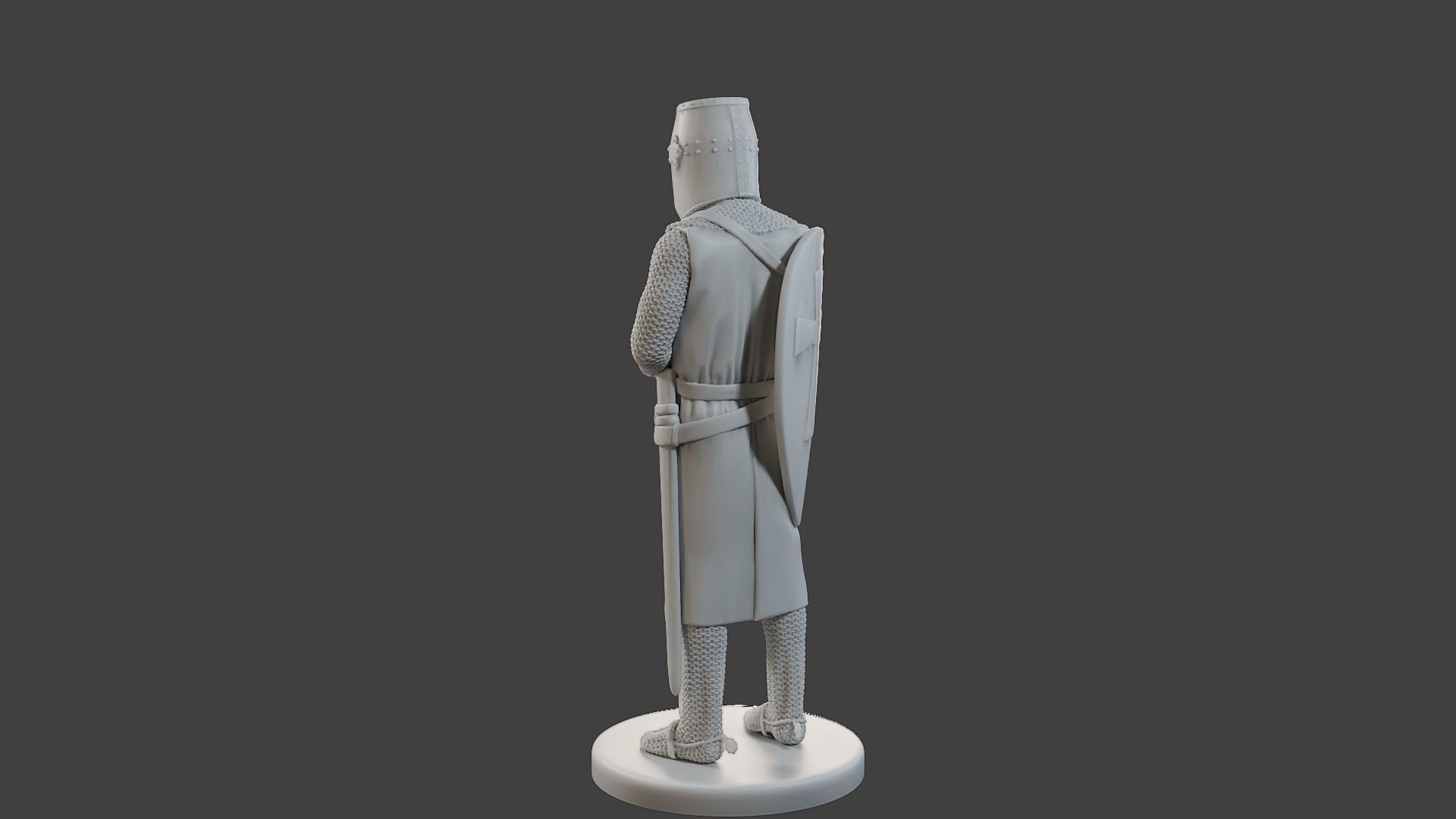 Knight Templar Stand T1 3D print model_5